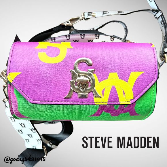 NWT 🦄 Steve Madden BKinder Green Multi Crossbody Bag Purse (BSpeedy Mini) - Picture 9 of 12